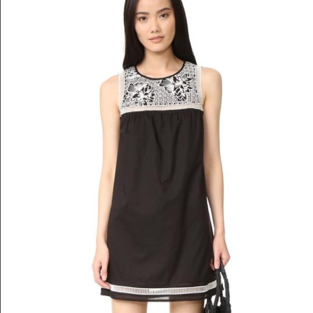 Authentic Tory Burch Bay Embroidery Dress with Beautiful Hem Stitching Size XS